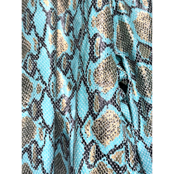 BAMBOO TRADERS Women's Jacket Turquoise Gold Black Snake Print Size 3X - Picture 5 of 11